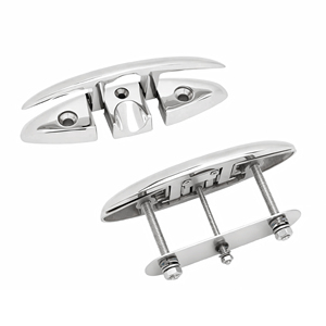Folding Boat <strong>Cleats</strong> Marine Grade 316 Stainless Steel Flip up Boat Dock <strong>Cleats</strong> Rope <strong>Cleat</strong> with Backing <strong>Plates</strong> for Deck - Product Image 3