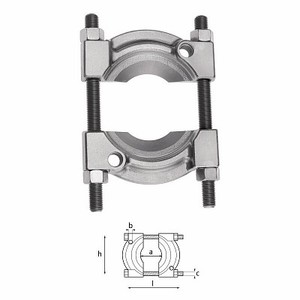 Également support de tuyau 1 pouce à 1 1/4 pouce en aluminium avec filetage M16, système de mesure impérial, modèle 472 AN - Product Image 1