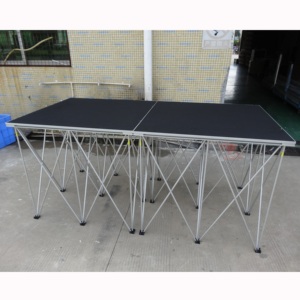 Escenario telescópico portátil de aluminio para bodas y eventos con acabado tipo alfombra - Product Image 3