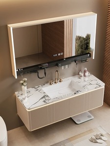 Gabinetes de <span class=keywords><strong>Baño</strong></span> Modernos de Madera Sólida de Alta Calidad, Resistentes al Agua y Ecológicos, con <span class=keywords><strong>Espejo</strong></span> y <span class=keywords><strong>Luz</strong></span> LED, para Montar en la Pared - Product Image 5