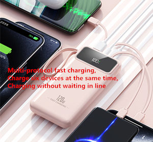 Station d'alimentation mobile <span class=keywords><strong>portable</strong></span> personnalisée de 20 000 mAh ultra-mince, grande capacité, charge rapide, fonction étanche, ligne indépendante - Product Image 4