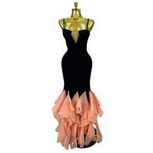 Vestido Largo de Verano para Mujer, Estilo Simple y Recto, Elegante, Color Rosa, Escote Bajo, con Sujetador Incorporado, Secado Rápido, Estilo Natural, para Fiesta o Vacaciones - Product Image 2