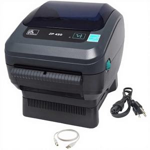 Imprimante d'étiquettes à code-barres thermique directe multifonction haute résolution ZEBRA ZP450 - Garantie 1 an - Avec câble de données USB 2.0 3 broches - Product Image 1
