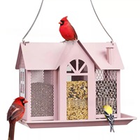 Mangeoire à oiseaux en fer forgé la plus vendue pour écureuils et colibris, décoration de jardin extérieur, toutes tailles