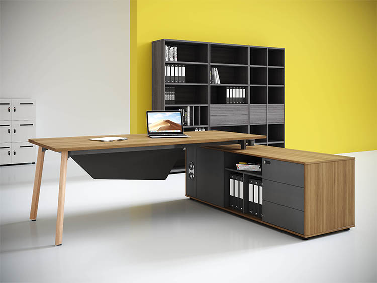 家具行政办公桌l形行政木制办公桌现代电脑桌l形桌ceo老板办公桌