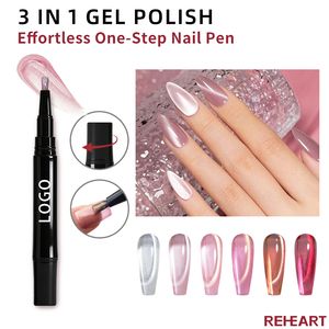 REHEART Stylo à Gel UV 3-en-1 Entièrement Certifié Séchage Rapide Vernis à Ongles Magnétique en Une Étape Solution Nail Art Finition Durable - Product Image 1