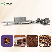 Machine à enrober les bonbons au chocolat avec tunnel de refroidissement pour barres de céréales