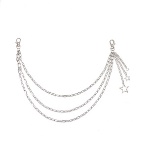 Chaîne de taille multicouche en métal à motif étoile pour femme, en alliage de zinc, pour usage quotidien, chaîne de corps tendance - Product Image 5