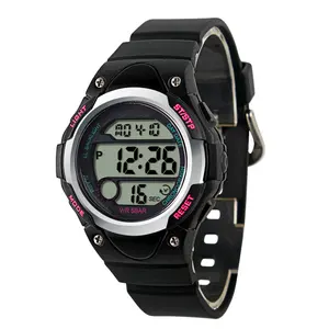 Odm custom day alarm chronograph week casual round running fallow digital watch for women