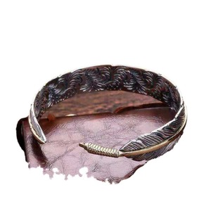 Mature <strong>Silver</strong> Plated Leaf Feather Cuff Bracelet for <strong>Men</strong> Women Vintage Classic Luxury Attractive Adjustable Bracelet <strong>Bangle</strong> - Product Image 5