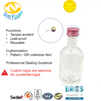 Capsules de bouteilles en aluminium ROPP 18*12mm personnalisées en petite série avec insert en PE pour huiles essentielles et produits neutraux