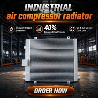 JSY Prix usine Radiateur à plaques en aluminium pour compresseur d'air, avec cœur de refroidisseur d'huile, pour installations de compresseurs d'air sans huile