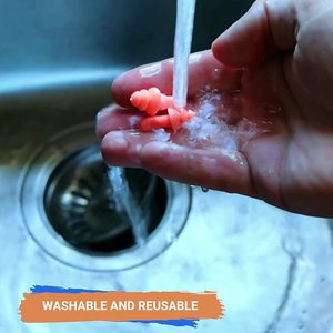 Tapones para los oídos reutilizables de calidad, 100 pares de tapones de silicona con cable calmante para el oído, reducción de ruido para tiro, conducción en motocicleta - Product Image 6