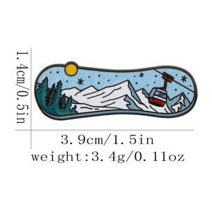 定制金属运动徽章 滑雪徽章 高品质珐琅徽章 用于团队表彰和徽章 - Product Image 4