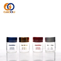 Tube en verre rond avec logo estampé or 1OZ 2OZ 3OZ 4OZ Personnaliser la couleur du capuchon