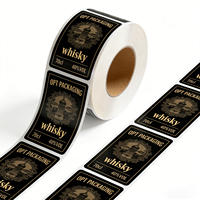 Étiquette personnalisée pour bouteille de whisky, autocollant adhésif premium pour bouteille de liqueur en verre, pour distillerie, marque haut de gamme PT