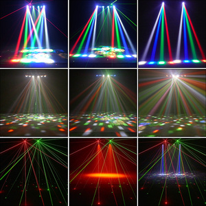 Reiz Soporte Móvil para Luces de Cabeza Móvil de 120W y 6 Cabezas con Efecto Estroboscópico RGB, Control de Sonido DMX512, Iluminación de Escenario para DJ, Discoteca y Espectáculos - Product Image 5