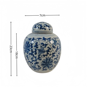 <span class=keywords><strong>Maceta</strong></span> <span class=keywords><strong>de</strong></span> cerámica Jingdezhen azul y blanca con diseño <span class=keywords><strong>de</strong></span> pavo real y peonía, adorno decorativo. - Product Image 6