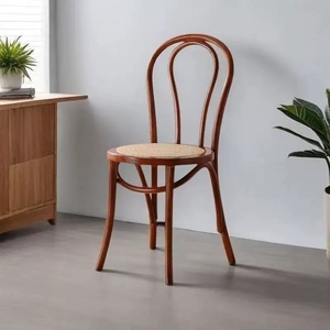 Commercio all'ingrosso del ristorante Cafe personalizzato cuscino di seduta di colore del legno all'aperto impilato <span class=keywords><strong>ferro</strong></span> <span class=keywords><strong>Thonet</strong></span> sedia per la cerimonia del giardino di nozze sedia - Product Image 2