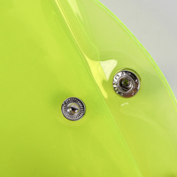 Sac de rangement pour petits accessoires tendance Y2K, sac d'emballage pour boucles d'oreilles et bagues en plastique, sac à bijoux en PVC transparent fluorescent avec bouton pression