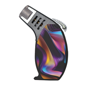 Nouveau à la mode de haute qualité Logos personnalisés mentaux Cigarettes coupe-vent puissant Jet flamme gaz torche inclinée briquet pour BBQ mode - Product Image 4