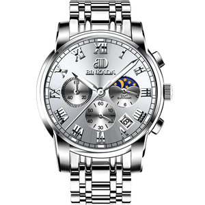 BINKADA Relojes Hombre 2021 시계 남성 럭셔리 브랜드 크로노 그래프 남성 스포츠 시계 방수 스테인레스 스틸 쿼츠 남성 시계 - Product Image 2