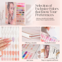 Livre de Couleurs de Gel de Construction Tendance R S Nail 360 Couleurs pour Extension d'Ongles Gel Dur Solide pour Salon de Beauté