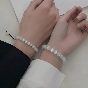 Pinky Promise <b>Beaded</b> <b>Bracelet</b> Set Imitation Pearl Couple Gift Unisex Jewelry - Product Image 2
