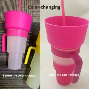 แก้วน้ำพร้อมขนมป๊อปคอร์นในตัว 2-in-1 สำหรับงานปาร์ตี้และสนามกีฬา พร้อมช่องใส่ขนม - Product Image 3