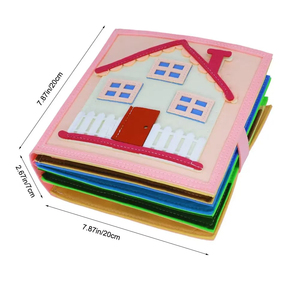 Jumon Montessori Quiet Books, livre d'activités sensorielles en tissu feutré pour la maternelle, jouet éducatif écologique JBK-8 - Product Image 1