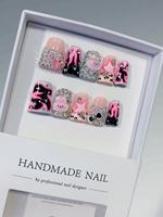 Faux ongles en ABS de haute qualité, vente chaude, meilleur prix, réduction en gros, 10 pièces, design élégant, taille moyenne/curte, à presser sur les doigts