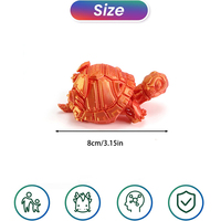 Figurine de tortue articulée, tortue bébé imprimée en 3D avec articulations mobiles, tortue flexible pour décoration de bureau, cadeau de collection