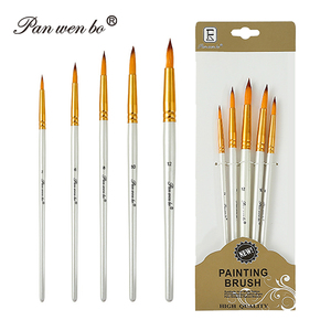Panwenbo 5 pz <span class=keywords><strong>pennelli</strong></span> <span class=keywords><strong>per</strong></span> artista bianco perla produttore di <span class=keywords><strong>pennelli</strong></span> personalizzati arte forniture professionali artista pennello <span class=keywords><strong>per</strong></span> pittura artistica - Product Image 3
