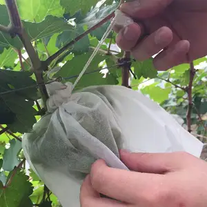 无纺布驱虫拉绳紫外线屏障袋花园用拉绳保护水果蔬菜饲料