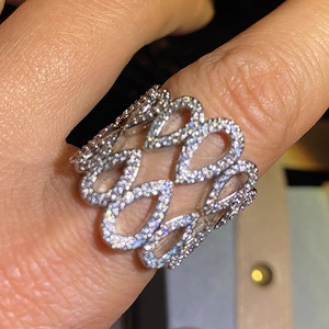 <b>Adjustable</b> Open Teardrop <b>Ring</b> for Women Hollow Sparkling Fashion Jewelry Wholesale - Product Image 5