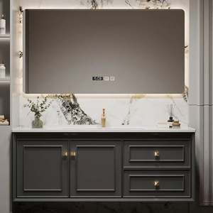 Mueble de Baño Personalizado de Estilo Europeo, Material de Tablero de Partículas MR-MDF, Venta al por Mayor de Fábrica - Product Image 4