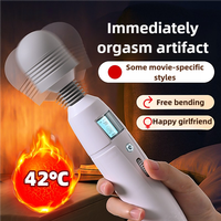 Intelligenter Heizender AV-Stab-Massager für Frauen G-Punkt Sexspielzeug 9 Geschwindigkeitsstufen Großer Kopf Vibrator mit LCD-Anzeige