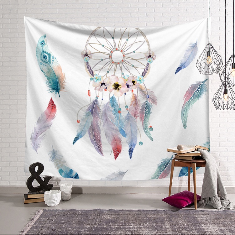 Tapisserie murale imprimée en Polyester avec animaux, 5 m, Lion indien, loup, chat, flamand rose, décoration pour la maison, serviette de plage