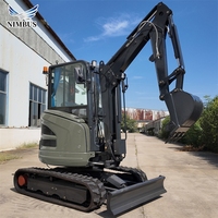 Ekskavator Mini Diesel Crawler Terlaris Harga Pabrik Mesin Penggali Mikro 2.8 Ton Ekskavator Kecil untuk Konstruksi