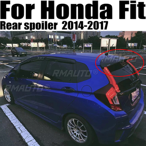 สปอยเลอร์หลังคาท้ายรถยนต์ ทำจากพลาสติก ABS สีรองพื้น สำหรับ Honda Fit Jazz ปี 2014 2015 2016 2017 - Product Image 1