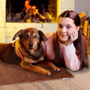 Грелка для домашних животных с таймером, обновленная электрическая грелка для собак и кошек, регулируемая температура, кровать для питомца, теплое одеяло, автоматический коврик - Product Image 6