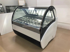 Tủ Lạnh Trưng Bày Mặt Bàn Cửa Kính Cong Máy Làm Kem Tủ Lạnh Hộp Đựng 10 Chảo - Product Image 6