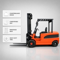 Chariot élévateur électrique à contrepoids de 2,5 tonnes, batterie au lithium certifiée CE, conçu spécifiquement pour les entrep