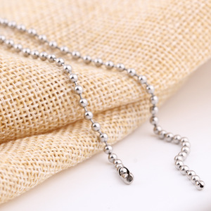 304 Stainless Steel Round Bead <b>Chain</b> <b>Titanium</b> Steel Pendant <b>Chain</b> Jewelry Accessories Daily Use Necklace Findings - Product Image 5