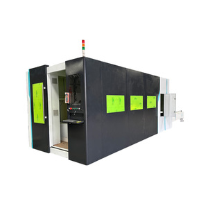 Máquina de Corte por Láser de Fibra de Bajo Costo con Diseño Cerrado para Láminas Metálicas con Plataforma de Intercambio de China - Product Image 2