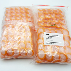 ตัวกรองเข็มฉีดยา 25 มม. PTFE 0.45um แบบกันน้ำ สำหรับงานวิจัยในห้องปฏิบัติการ - Product Image 1
