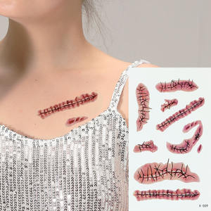 Vente en gros d'autocollants de <span class=keywords><strong>tatouage</strong></span> pour plaies d'Halloween, maquillage imperméable pour les mains, faux <span class=keywords><strong>tatouage</strong></span> temporaire imperméable à l'eau - Product Image 3