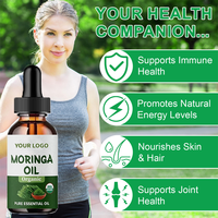 Tetes Ekstrak Daun Moringa Alami Ausreson OEM, Suplemen Penumbuh Rambut Wanita, Harga Grosir, Tetes Minyak Moringa Organik
