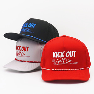 <span class=keywords><strong>Casquette</strong></span> de baseball bicolore imperméable brodée en 3D, perforée au laser, avec cordon de serrage, pour sports de plein air, vente en gros - Product Image 4