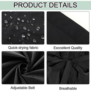 Kimono <span class=keywords><strong>Unisex</strong></span> Antimacchia con Logo Personalizzato, Maniche Lunghe, Impermeabile, per Parrucchieri, Estetisti, Clienti di Spa e Saloni di Bellezza - Product Image 5